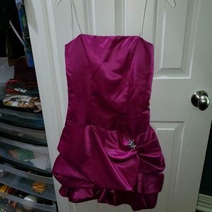 Fuschia colored dress